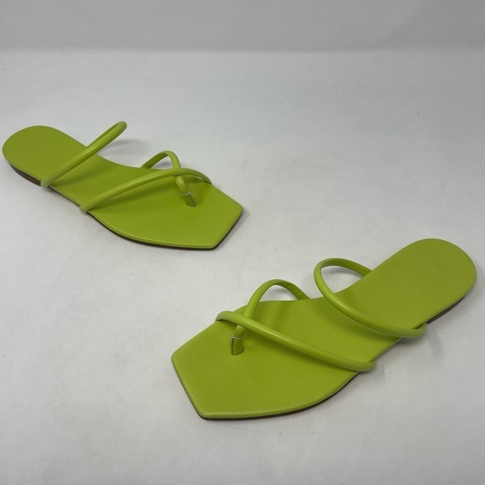 Aeyde Mina Strappy Leather Slide Sandals in Green - NWT - Picture 5 of 11